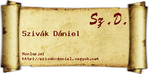 Szivák Dániel névjegykártya